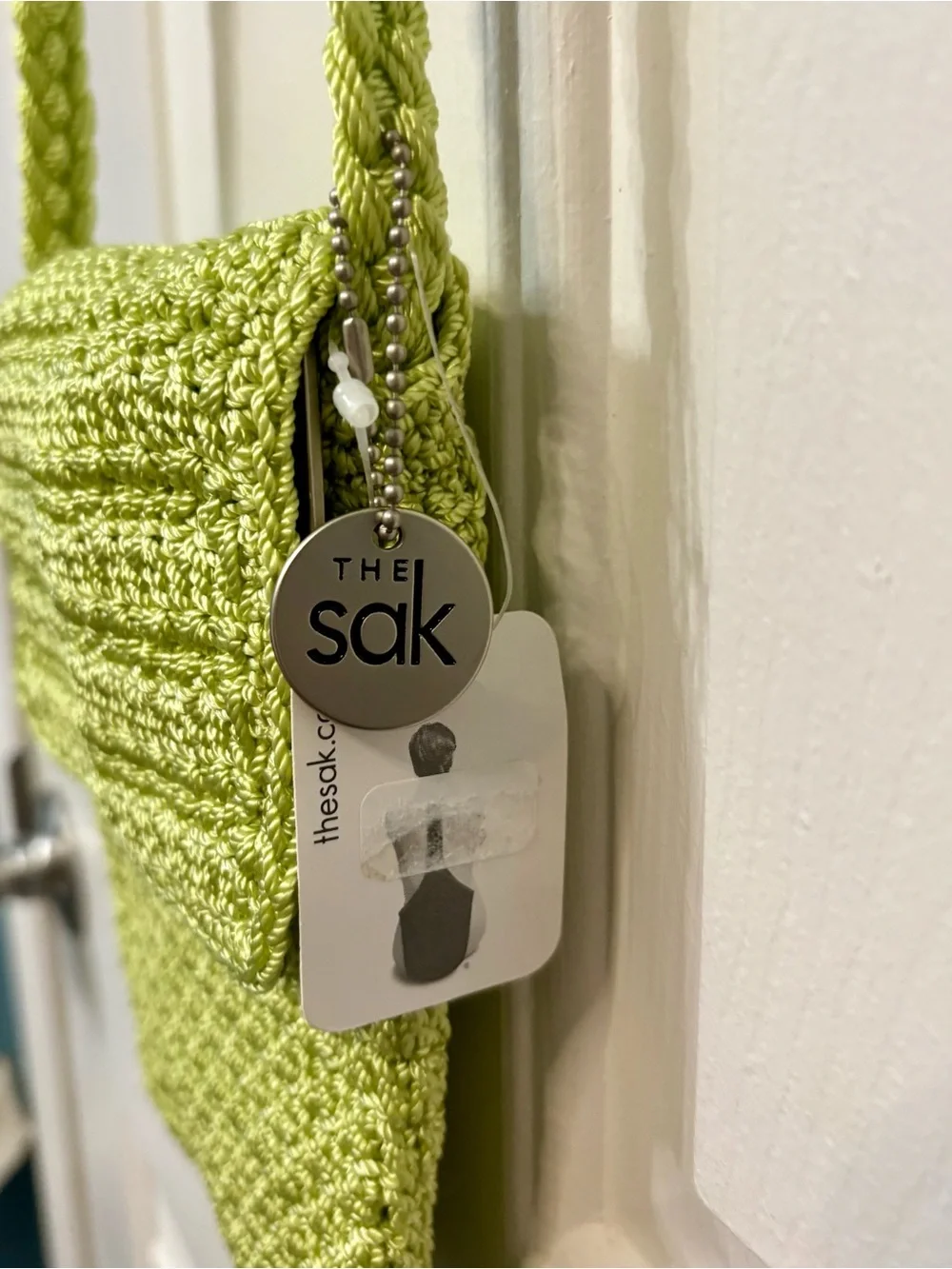 The Sak Lime Green Crochet Crossbody Bag